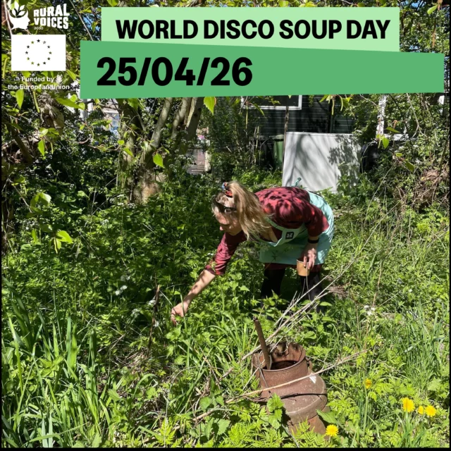 We had a blast! Chef Anne Luz from thewastetosuccess, our former chair of SFYN Ams created a bright orange disco soup with donated veggies and discarded French sourdough breads and we made a foraging butter with wild garlic on the spot to top off the loafs. 🧈🥖

We welcomed several guests on the farm yard to explain our take on food waste. Together we enjoyed a plant BINGO (with organic plants), a true seed market, groovy tunes, the goats around us and of course a live cooking workshop! 🧑‍🍳🍜

sfyn_international also popped by on their racebike to support us! 🧡

#RuralVoices2030
#euDEARprogramme
#slowfood #worlddiscosoupday #wdsd2026